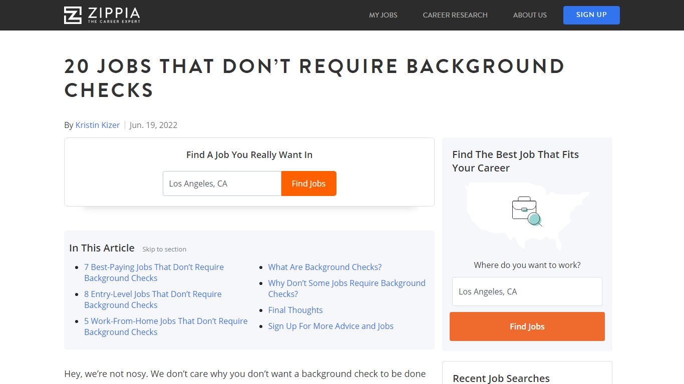 20 Jobs That Don’t Require Background Checks – Zippia